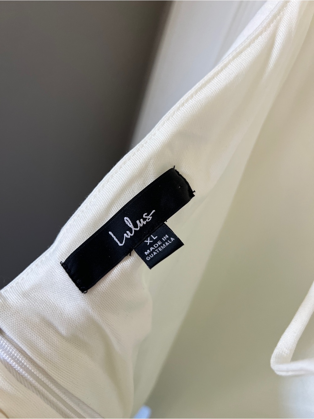 Lulu's White V-Neck Spaghetti Strap Mini Dress - Picture 3 of 3